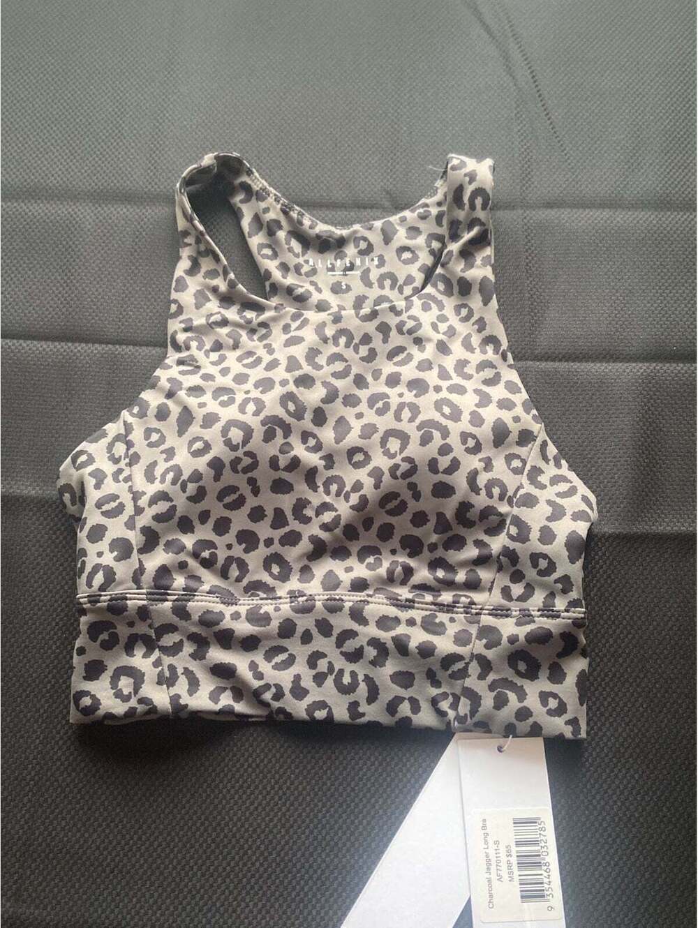 Women’s Allfenix cropped Sports Bra size S NWT leopard print